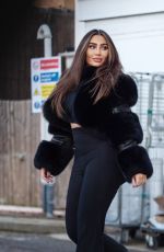 LAUREN GOODGER Leaves a Gas Station in Chigwell 12/27/2020