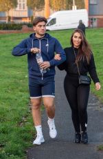 LAUREN GOODGER Out for a Walk at a Park in Chigwell 12/26/2020