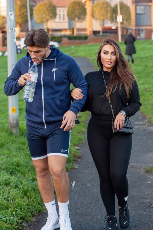 LAUREN GOODGER Out for a Walk at a Park in Chigwell 12/26/2020