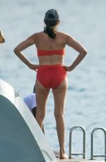 LAUREN SILVERMAN in a Red Bikini at a Yacht in Barbados 11/26/2020