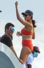 LAUREN SILVERMAN in a Red Bikini at a Yacht in Barbados 11/26/2020