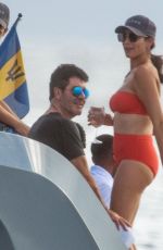 LAUREN SILVERMAN in a Red Bikini at a Yacht in Barbados 11/26/2020