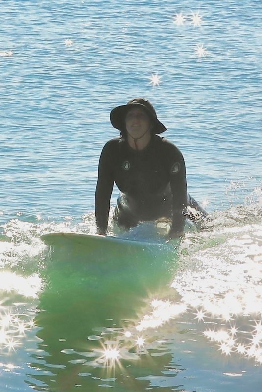 LEIGHTON MEESTER in Wetsuit Surfing in Malibu 12/15/2020