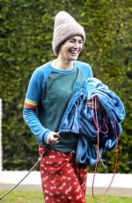 LENA HEADEY Leaves a Private Gym in West Hollywood 12/28/2020