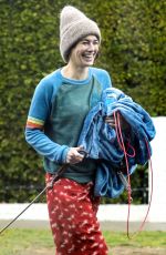 LENA HEADEY Leaves a Private Gym in West Hollywood 12/28/2020