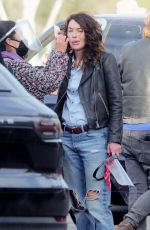 LENA HEADEY on the Set of Gypsy Moon in Los Angeles 12/08/2020