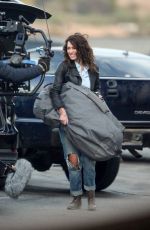 LENA HEADEY on the Set of Gypsy Moon in Los Angeles 12/08/2020