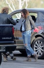 LENA HEADEY on the Set of Gypsy Moon in Los Angeles 12/08/2020