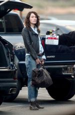 LENA HEADEY on the Set of Gypsy Moon in Los Angeles 12/08/2020