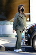 LILY COLLINS at a Post Office in Beverly Hills 12/14/2020