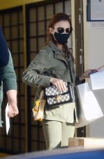 LILY COLLINS at a Post Office in Beverly Hills 12/14/2020