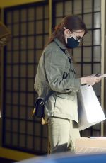 LILY COLLINS at a Post Office in Beverly Hills 12/14/2020