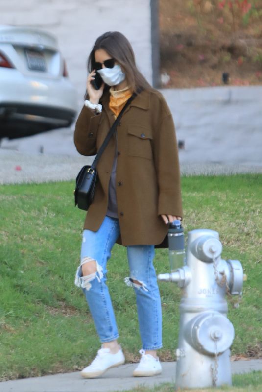 LILY COLLINS Out and About in Beverly Hills 12/08/2020