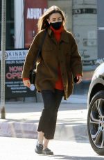 LILY COLLINS Out Shopping in West Hollywood 12/17/2020