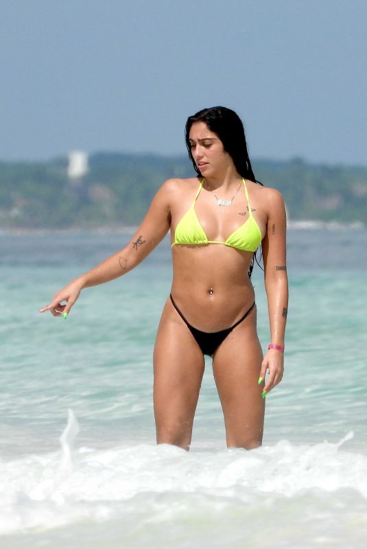 LOURDES LEON in Bikini at a Beach in Tulum 12/01/2020