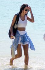 LUCY and TIFFANY WATSON Out at a Beach in Barbados 12/25/2020