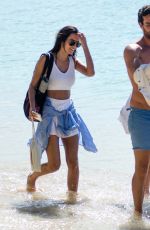 LUCY and TIFFANY WATSON Out at a Beach in Barbados 12/25/2020