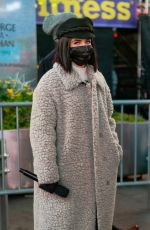 LUCY HALE on the Set of Dick Clark