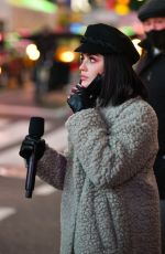 LUCY HALE on the Set of Dick Clark