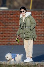 LUCY HALE Out with Her Dog in New York 12/13/2020