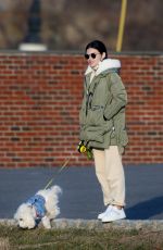 LUCY HALE Out with Her Dog in New York 12/13/2020