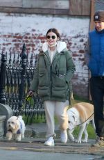 LUCY HALE Out with Her Dog in New York 12/13/2020