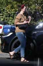 MANDY MOORE in Ripped Denim Out in Los Angeles 12/02/2020