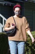 MANDY MOORE in Ripped Denim Out in Los Angeles 12/02/2020