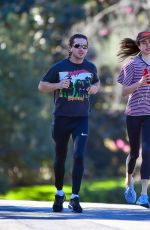 MARGARET QUALLEY and Shia LaBeouf Out Jogging in Pasadena 12/20/2020