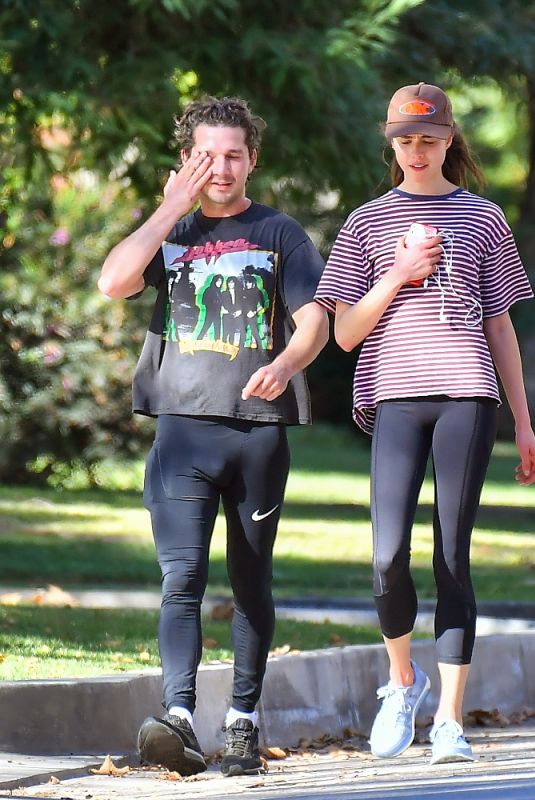 MARGARET QUALLEY and Shia LaBeouf Out Jogging in Pasadena 12/20/2020