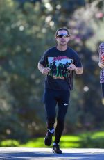 MARGARET QUALLEY and Shia LaBeouf Out Jogging in Pasadena 12/20/2020