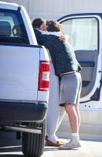 MARGARET QUALLEY and Shia LaBeouf Out Kissing at LAX Airport 12/19/2020
