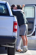 MARGARET QUALLEY and Shia LaBeouf Out Kissing at LAX Airport 12/19/2020