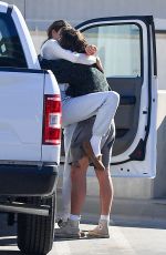 MARGARET QUALLEY and Shia LaBeouf Out Kissing at LAX Airport 12/19/2020