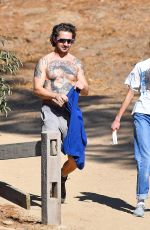 MARGARET QUALLEY and Shia LaBeouf Picking up Lunch at Stamp Foods in Los Feliz 12/26/2020