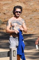 MARGARET QUALLEY and Shia LaBeouf Picking up Lunch at Stamp Foods in Los Feliz 12/26/2020