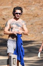 MARGARET QUALLEY and Shia LaBeouf Picking up Lunch at Stamp Foods in Los Feliz 12/26/2020