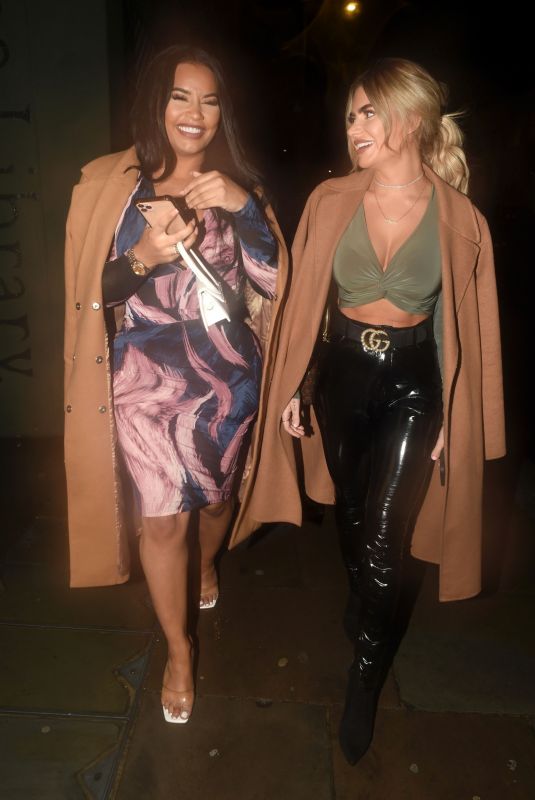 MEGAN BARTON HANSON and LATEYSHA GRACE Night Out in London 12/10/2020