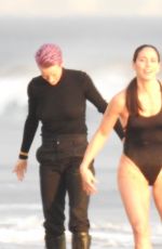 MEGAN RAPINOE and SUE BIRD Celebrates Engagement at a Beach in Malibu 12/07/2020