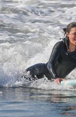 MICHELLE RODRIGUEZ in Bikini Surfing in Malibu 12/03/2020