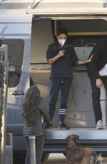MILA KUNIS and Ashton Kutcher Pick up Their Luxury Camper Van in Los Angeles 12/16/2020
