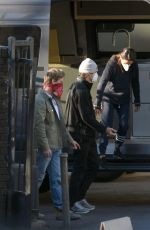MILA KUNIS and Ashton Kutcher Pick up Their Luxury Camper Van in Los Angeles 12/16/2020