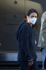 MILA KUNIS and Ashton Kutcher Pick up Their Luxury Camper Van in Los Angeles 12/16/2020