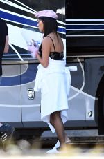 NICOLE SCHERZINGER on the Set of a Music Video in Miami 12/21/2020