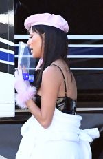 NICOLE SCHERZINGER on the Set of a Music Video in Miami 12/21/2020