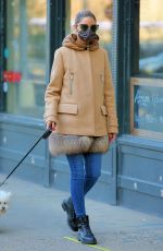 OLIVIA PALERMO Out with Her Dog Mr. Butler in New York 12/28/2020