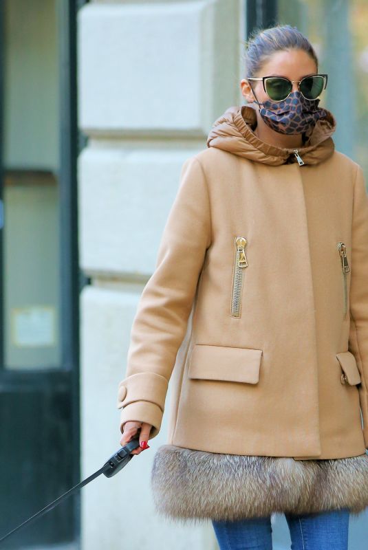 OLIVIA PALERMO Out with Her Dog Mr. Butler in New York 12/28/2020