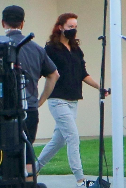 OLIVIA WILDE on the Set of Don