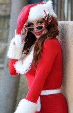 PHOEBE PRICE in a Santa Outfit Out in Los Angeles 12/09/2020