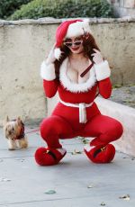 PHOEBE PRICE in a Santa Outfit Out in Los Angeles 12/09/2020